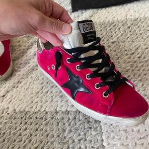 Pink Suede Golden Goose
